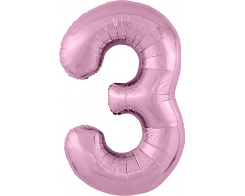 Розовая цифра 3