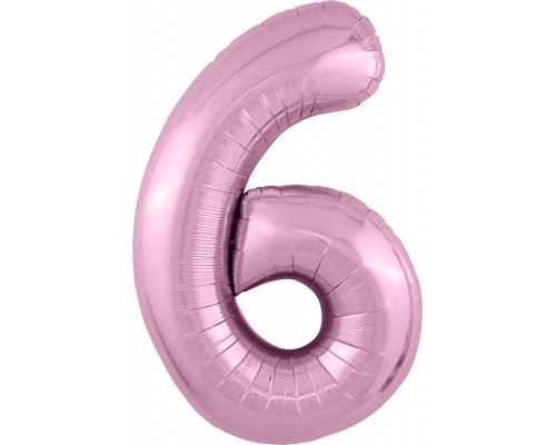 Розовая цифра 6